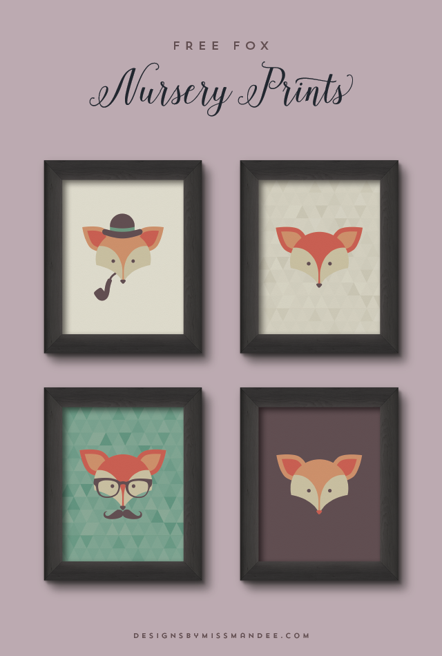 Fox Gratuit Nursery Prints