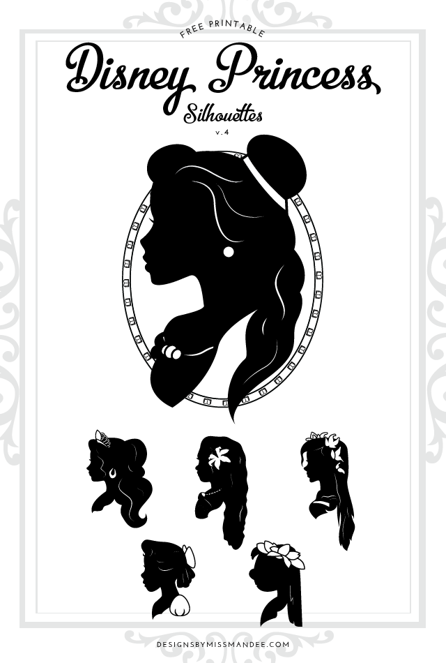 Download Disney Princess Silhouettes v.4 | Designs By Miss Mandee
